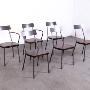 1 set 6 stuks Cafestoel Bistro bruin
