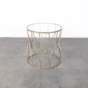 Bijzettafel Benz goud 47cm rond