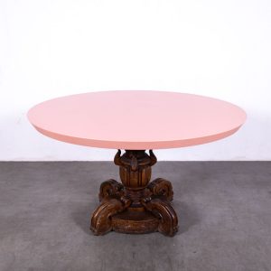 Stamtafel Roosje roze 140cm rond