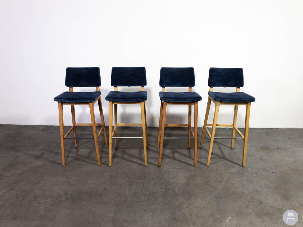 1 set 4 stuks Barkruk Flash HS denim blauw Satelliet - Afbeelding 3
