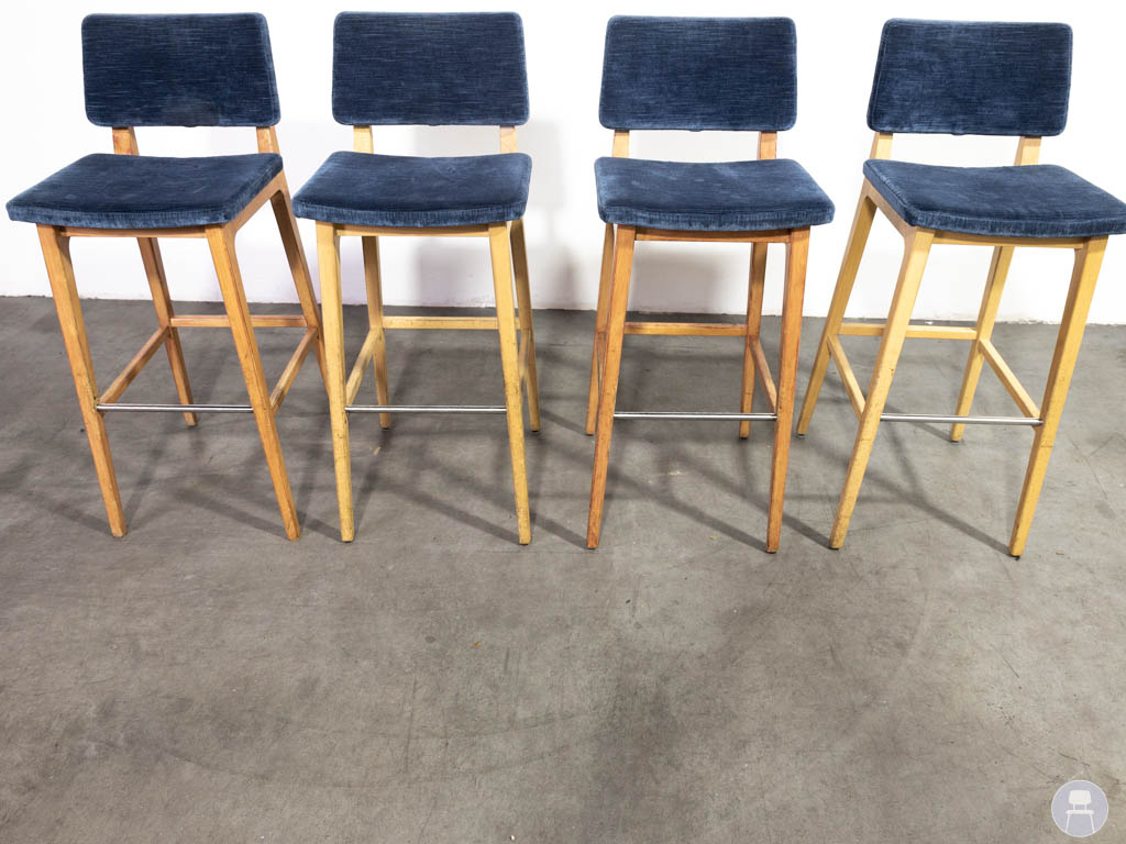 1 set 4 stuks Barkruk Flash HS denim blauw Satelliet - Afbeelding 6