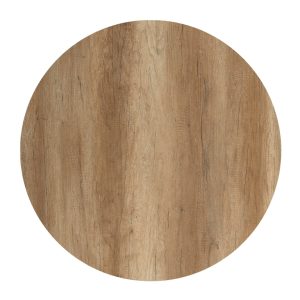 Tafelblad buiten HPL eikenlook licht 70cm rond NIEUW